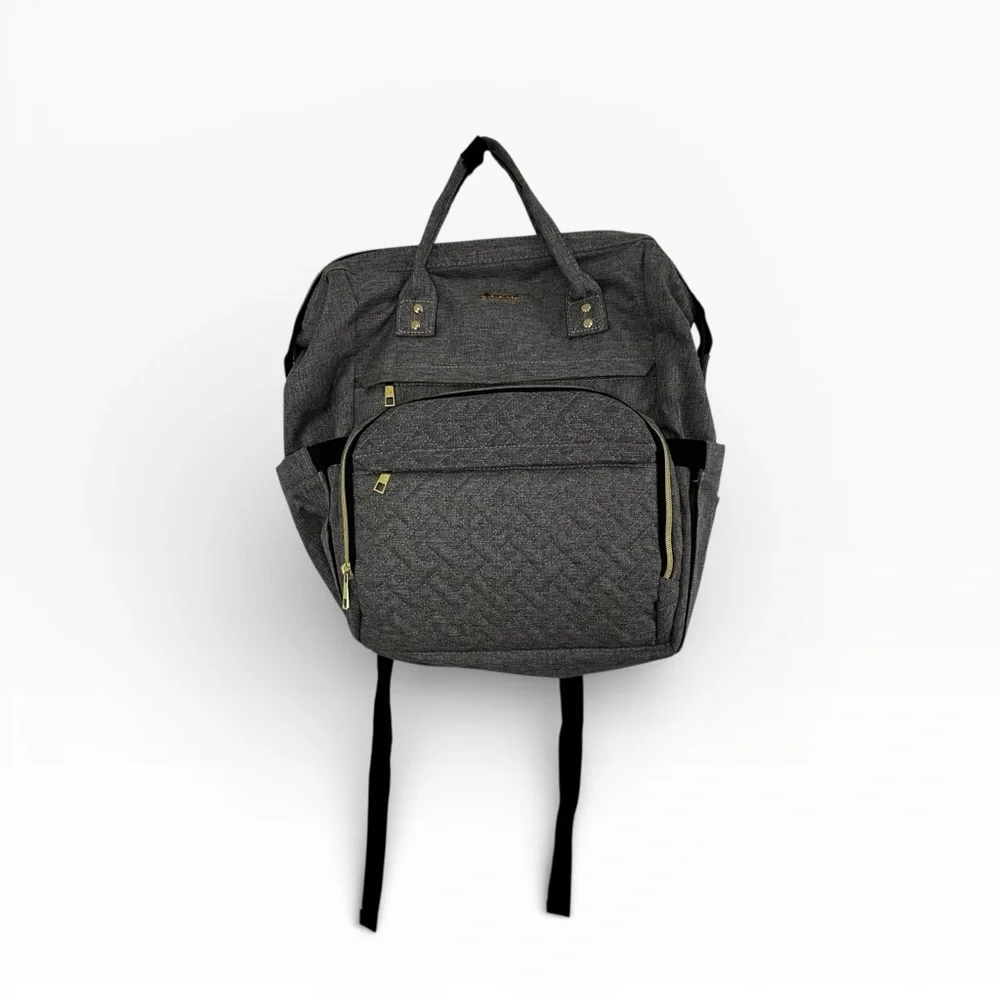 Lovevook Gray Backpack Hinge Top Laptop Pouch Top Zipper; Charger; Office School
